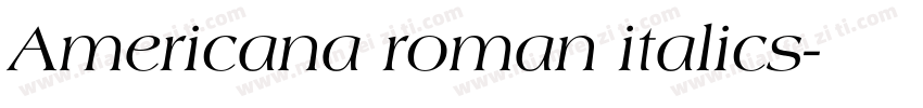 Americana roman italics字体转换